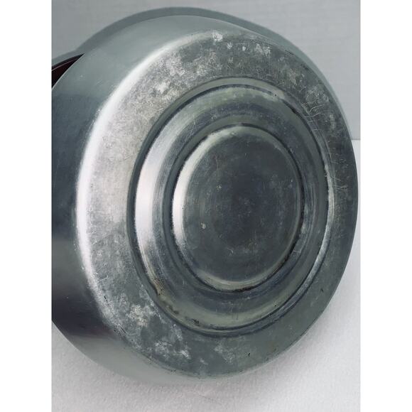 Aluminum Tea Kettle with Red Lid and Handle -Camel Farmhouse Chic ! Gallon GUC - Picture 11 of 13